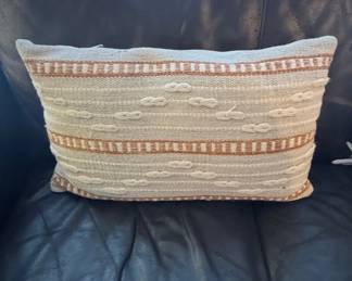 Woven Striped Lumbar Throw Pillow