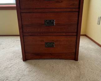 Mission Style Three-Drawer File Cabinet