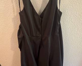Black Sleeveless V-Neck Fit & Flare Dress