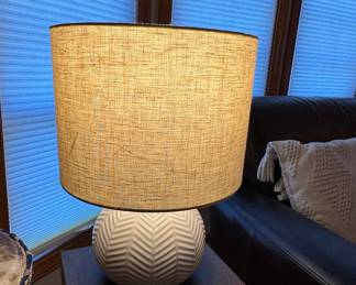 Modern Ceramic Herringbone Table Lamp - Threshold™