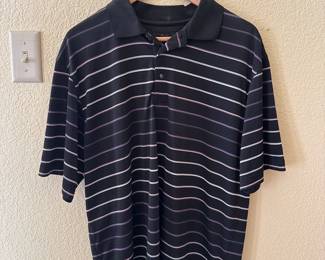 George Men's Black Striped Polo Shirt