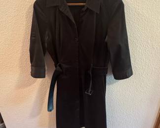 Ann Taylor Black Trench Coat Dress