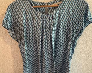 Boden Carey Silk Blend Geometric Print Blouse