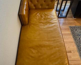 Joybird Leather Bumper/Chaise in Santiago Ale