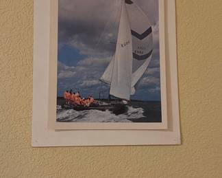 Vintage Photograph of America's Cup Yacht Courageous with Ted Turner