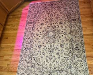 Nain Persian Hand-Knotted Wool & Silk Area Rug