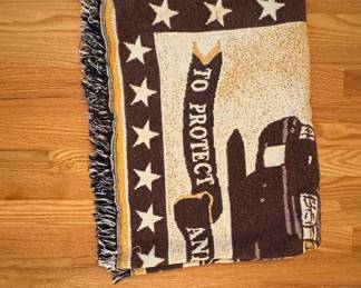Police Officer "To Protect and Serve" Woven Throw Blanket