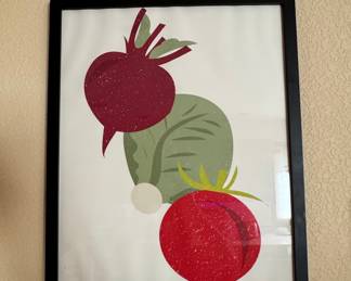 Mid-Century Modern Style Vegetable Still Life Print