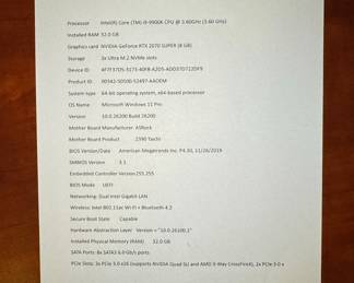 Custom Gaming PC with Intel i9-9900K and RTX 2070 SUPER