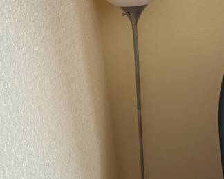 HonoDing 72-inch Elegant Vintage Art Deco Floor Lamp with Frosted White Glass Shade (Brushed Nickel)