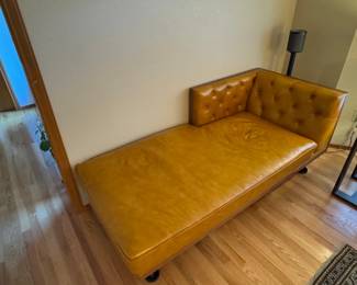Joybird Leather Bumper/Chaise in Santiago Ale