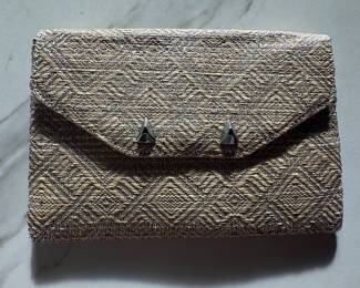 Woven Envelope Clutch with Toggle Closure