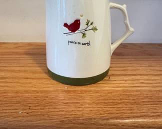Certified International "Peace on Earth" Cardinal Pitcher