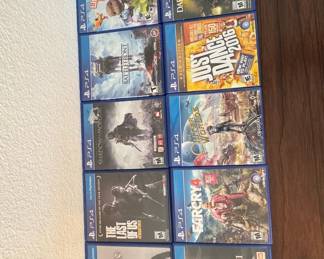 Collection of Ten PlayStation 4 Video Games