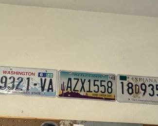 Vintage American State License Plate Collection