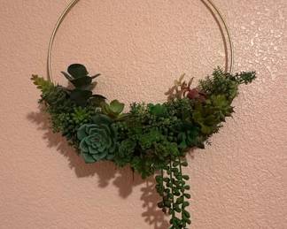 Modern Hoop Succulent Wreath