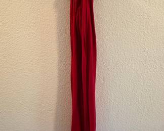 Red Pashmina Scarf with Fringe