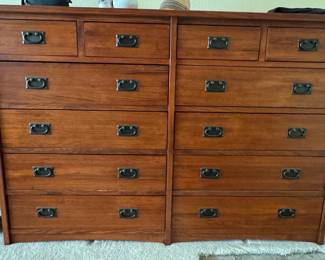 Intercon Mission Oak 12 Drawer Double Dresser