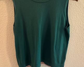 Boden Sleeveless Knit Shell Top in Forest Green