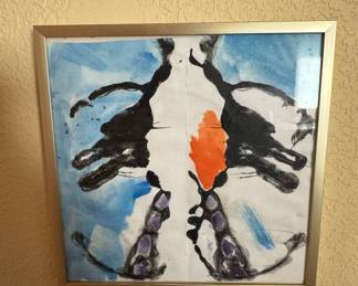 Symmetrical Abstract Ink Blot Art
