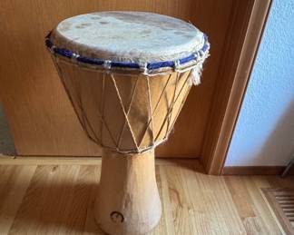 Hand-Carved West African Djembe Drum
