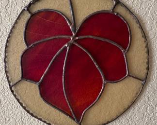 Stained Glass Maple Leaf Suncatcher