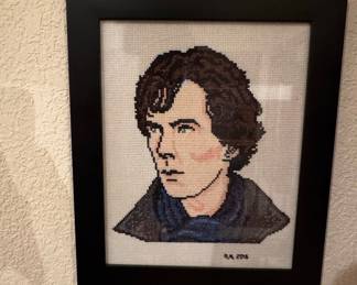 Benedict Cumberbatch as Sherlock Holmes Cross-Stitch Portrait