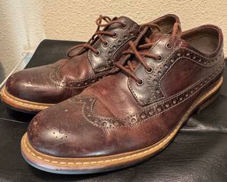 Men's Brown Leather Bostonian Wingtip Oxford Shoes