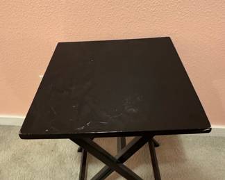 Winsome Alex 2-Piece Single Foldable Snack Tables, Black Finish