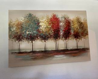 Contemporary Impasto Forest Landscape Painting