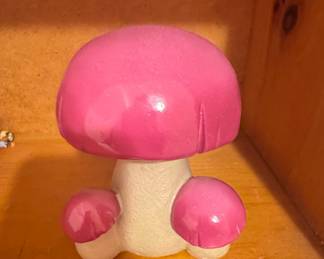 Vintage Ceramic Mushroom Figurine