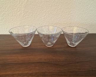 Set of 3 "AWA" Bubble Glass Dessert Bowls
