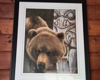 57 LimitedEditionGrizzlyBearTotemPoleArtPrintSN