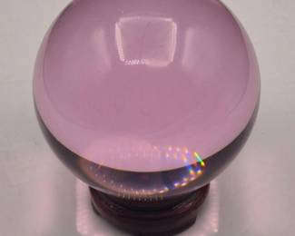 42 4PinkCrystalOrbwithPolishedStandLuminousDisplaySphere