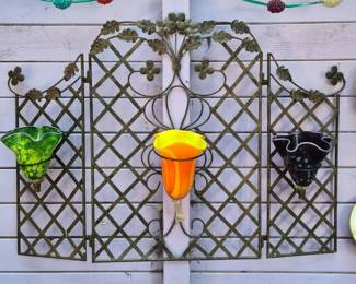 17 RepurposedFireplaceScreenArtGlassWallDecor