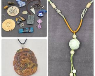 69 HandCarvedPendantsNecklacesHealingStone