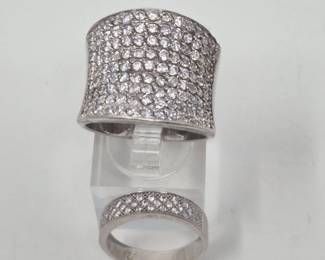 173 SilverCZSparklyRingDuo