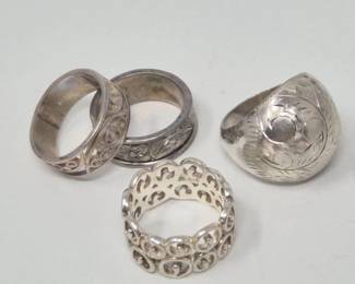 168 Silver925PlatedRingsAssortedStyles