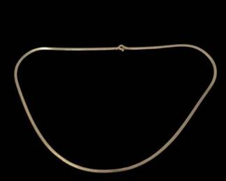 170 Elegant14KYellowGoldHerringboneChainNecklace
