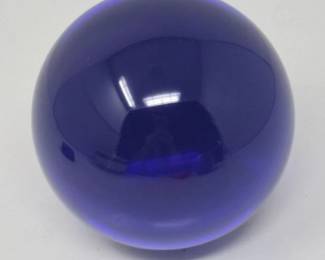 174 CobaltBlueCrystalBall35InchwithWoodStand