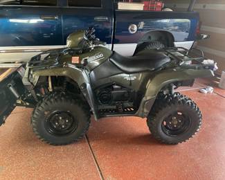  Suzuki KingQuad ATV with snow plow
