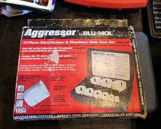 Aggressor by Blu-Mol 13-Piece Electricians' & Plumbers' Hole Saw Set