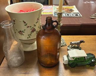 Kennedy Milk Bottle, Avon, Brown Jug