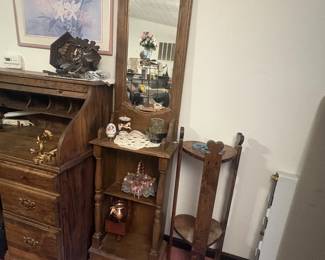 Vintage Wooden Hall Tree