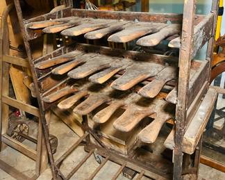 Antique shoe drying rack used after making shoes