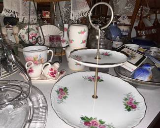 Floral Two Tier Cake Stand