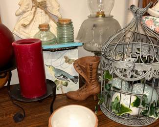 Oil Lamps, Decorative Bird Cagej