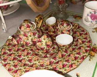 Royal Alber Country Roses Chintz Miniature Tea Set