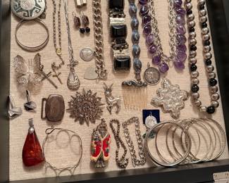 Case Table: some of the Sterling Jewelry-much more! 