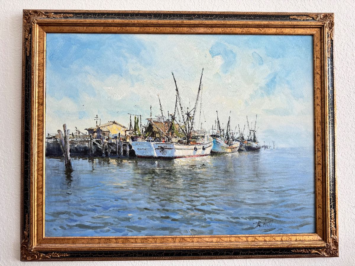 Steve Russell Shrimp Boats Original Painting
